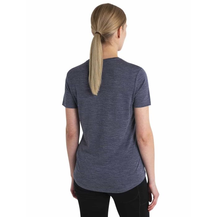 Koszulka damska merino ICEBREAKER COOL-LITE SPHERE III SS TEE / CARBO HEATHER