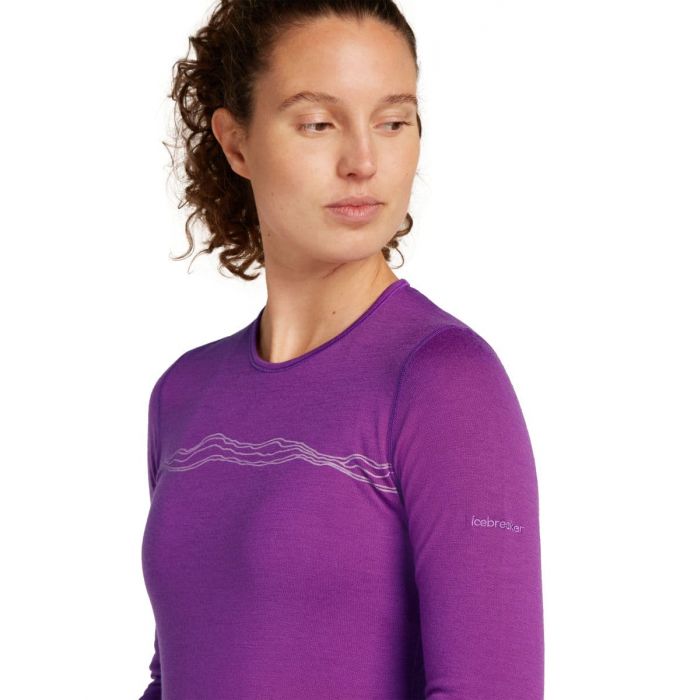 Koszulka damska merino ICEBREAKER OASIS 200 LS CREWE MOUNTAIN PULSE / PASSION