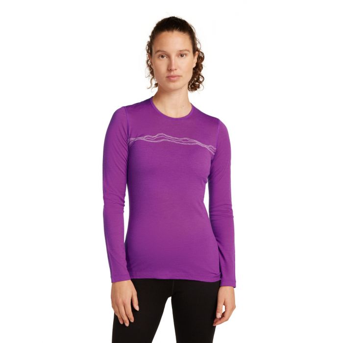 Koszulka damska merino ICEBREAKER OASIS 200 LS CREWE MOUNTAIN PULSE / PASSION