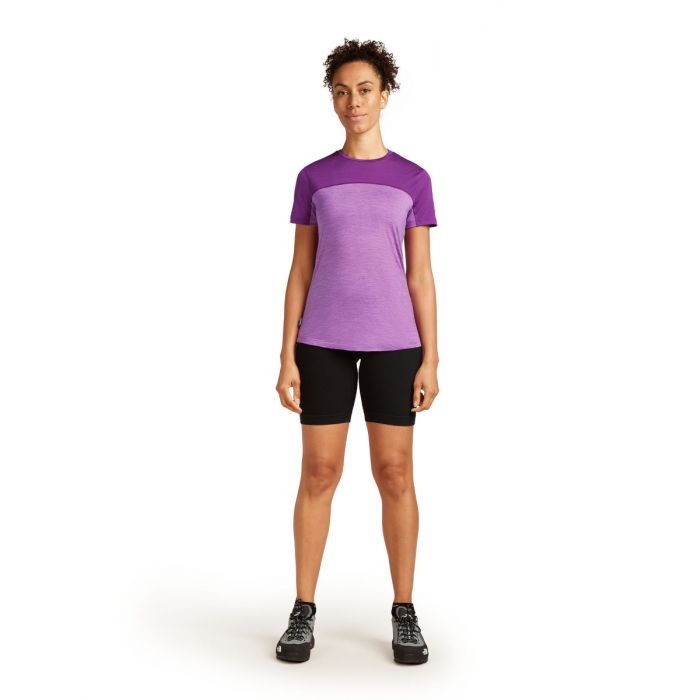 Koszulka damska merino ICEBREAKER COOL-LITE SPHERE III SS COLOUR BLOCK