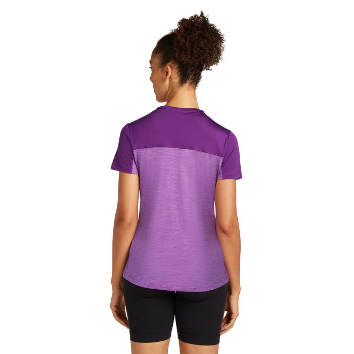 Koszulka damska merino ICEBREAKER COOL-LITE SPHERE III SS COLOUR BLOCK