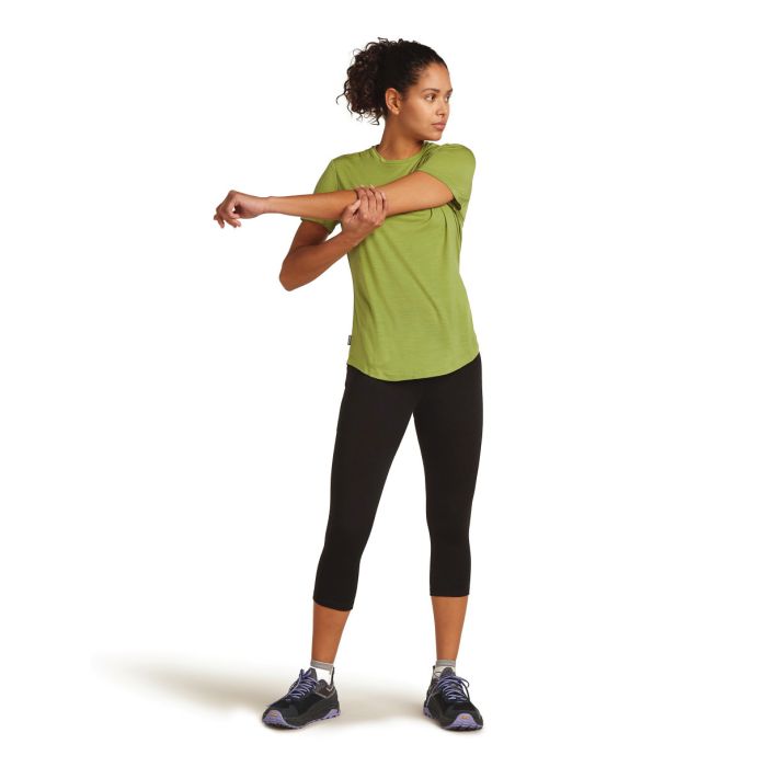 Koszulka damska merino ICEBREAKER COOL-LITE SPHERE III SS TEE / OLIVE