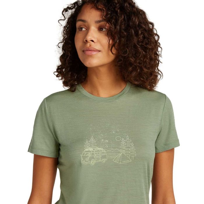 Koszulka damska merino ICEBREAKER TECH LITE III SS TEE VAN CAMP