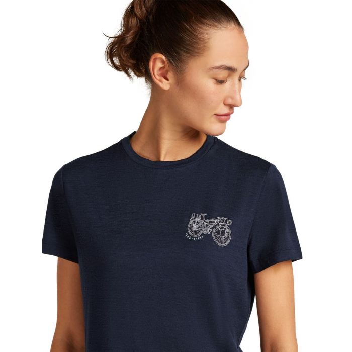 Koszulka damska merino ICEBREAKER TECH LITE SS TEE ADVENTURE RIDE