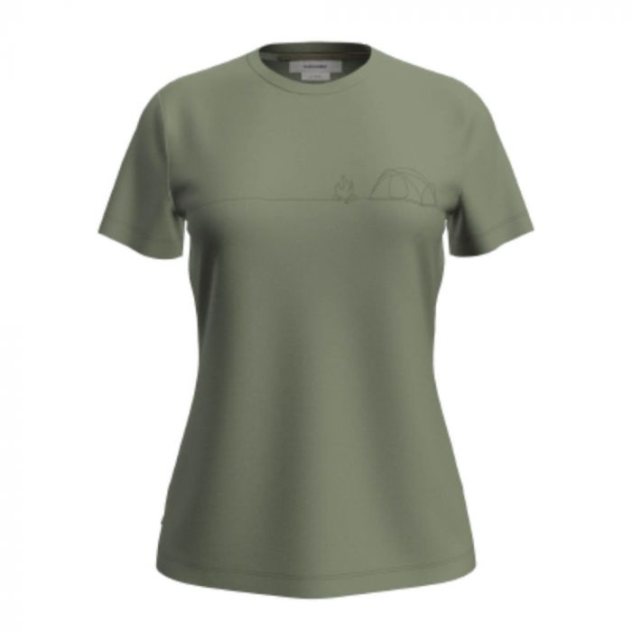Koszulka damska merino ICEBREAKER TECH LITE SS TEE SINGLE LINE CAMP
