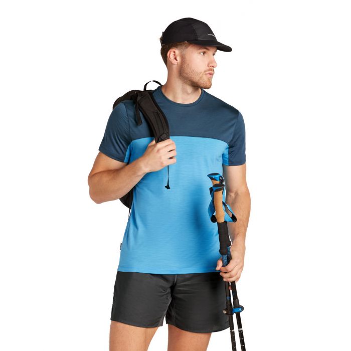 Koszulka męska merino ICEBREAKER COOL-LITE SPHERE III SS COLOUR BLOCK