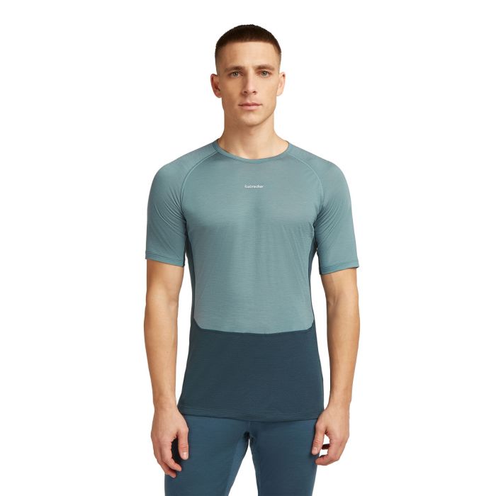 Koszulka męska merino ICEBREAKER ZONEKNIT 125 SS ABYSS/BLUE ASH