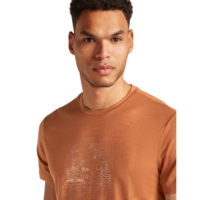 Koszulka męska merino ICEBREAKER TECH LITE III SS TEE VAN CAMP