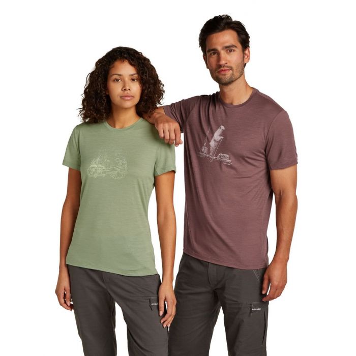 Koszulka damska merino ICEBREAKER TECH LITE III SS TEE VAN CAMP