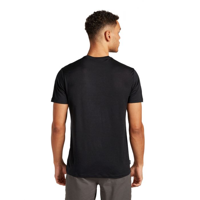 Koszulka męska merino ICEBREAKER TECH LITE SS TEE COSY CAMPER / BLACK
