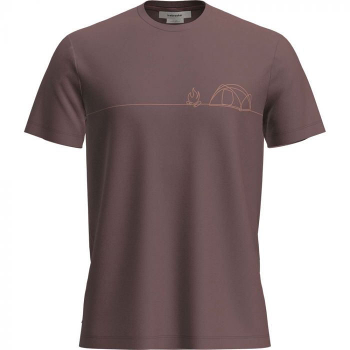 Koszulka męska merino ICEBREAKER TECH LITE SS TEE SINGLE LINE CAMP