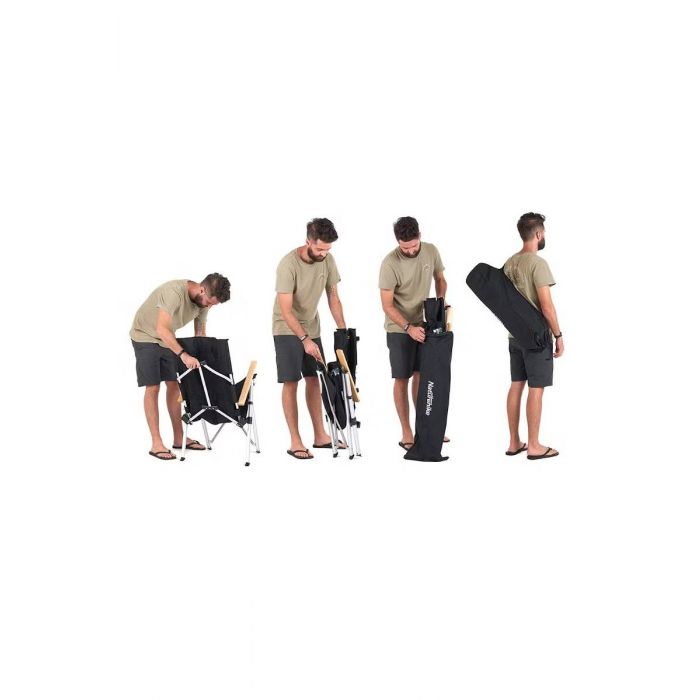 Krzesło turystyczne NATUREHIKE DECK CHAIR (NH17T003-Y) / BLACK