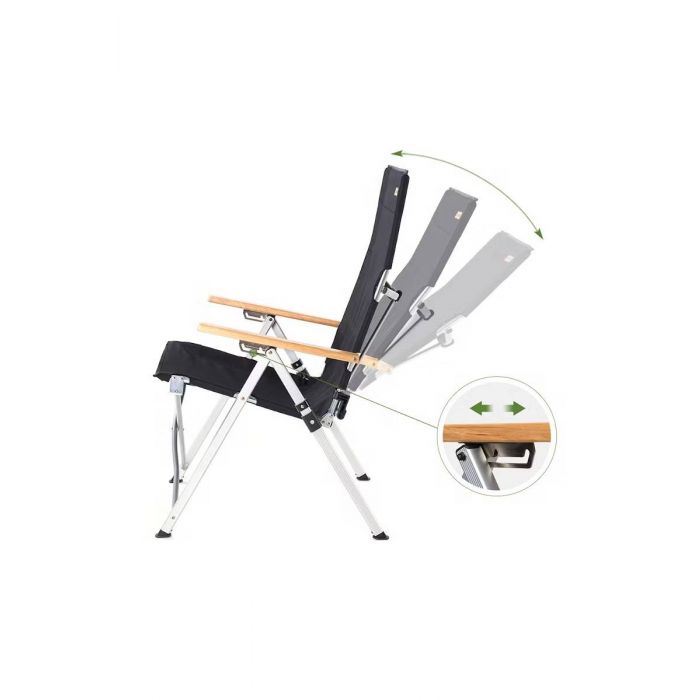 Krzesło turystyczne NATUREHIKE DECK CHAIR (NH17T003-Y) / BLACK