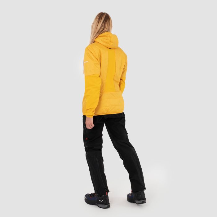 Kurtka damska SALEWA ORTLES HYBRID TIROLWOOL HOODY / FLAME