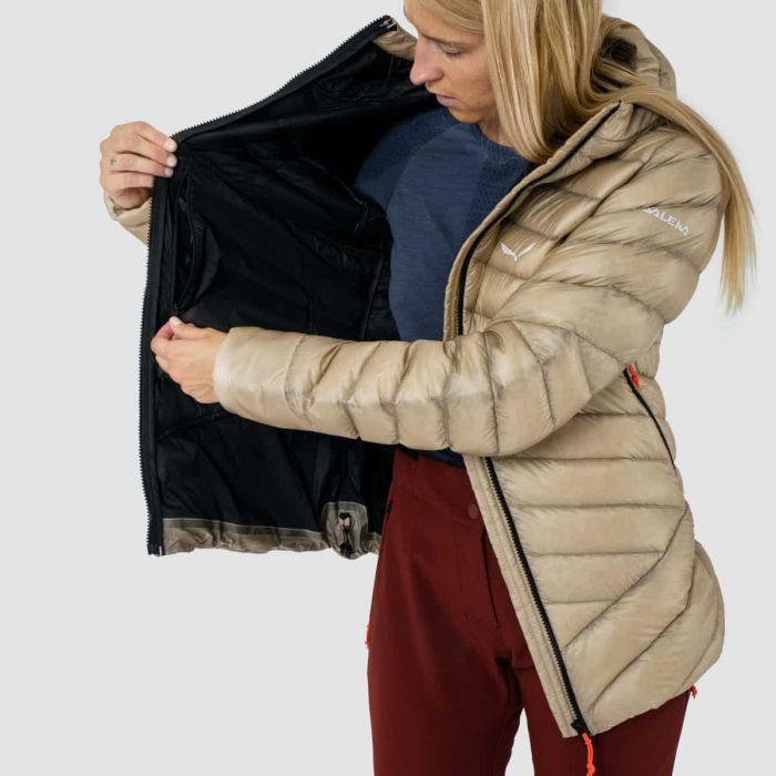 Kurtka damska SALEWA ORTLES MEDIUM 3 RDS DOWN / OATMEAL