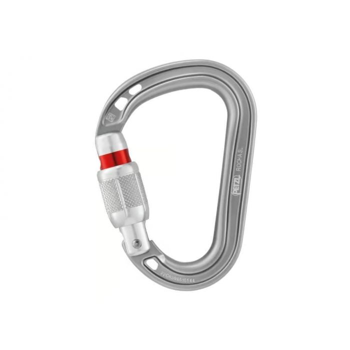 Karabinek PETZL ROCHA SCCREW LOCK GREY M027AA01