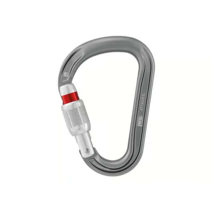 Karabinek PETZL ATTACHE SCREW LOCK GREY M038AA01