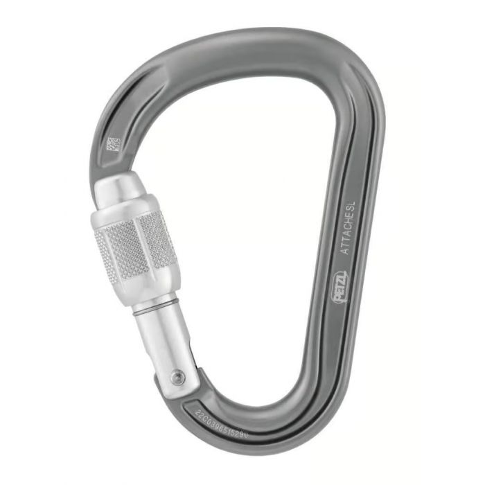 Karabinek PETZL ATTACHE SCREW LOCK GREY M038AA01