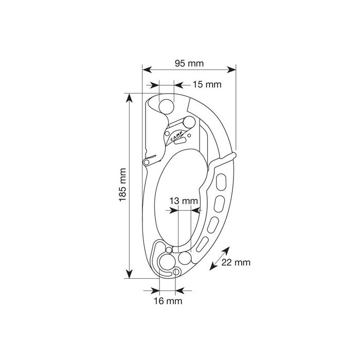 Przyrząd zaciskowy CAMP TURBOHAND CZARNY PRAWY