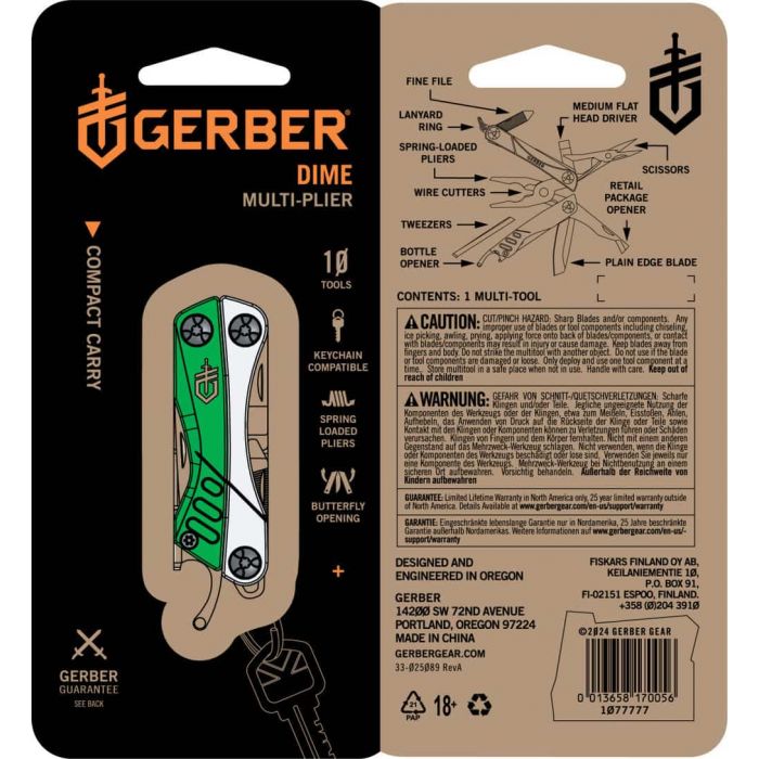 Multitool GERBER DIME MINI MULTI-TOOL OD GREEN