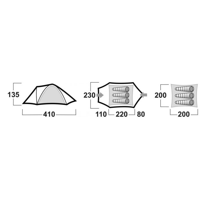 Namiot 3-osobowy HUSKY BIZON 3 CLASSIC GREEN