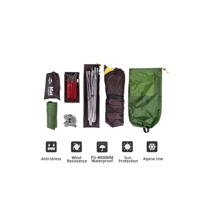 Namiot NATUREHIKE CLOUD PEAK 2 20D T-ZIP (NH17K240-Y) / GREEN