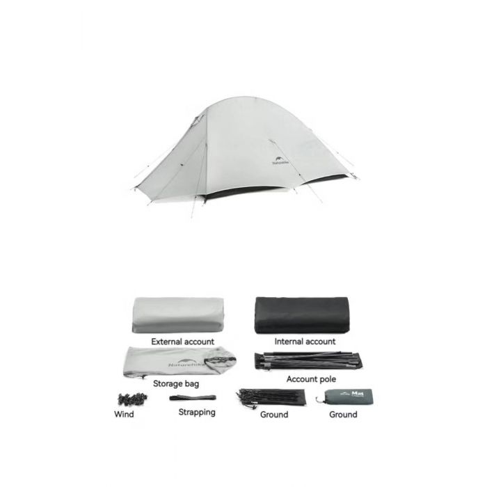 Namiot NATUREHIKE CLOUD UP 1 UL 15D (CNK2450WS017) / MOON ROCK GRAY