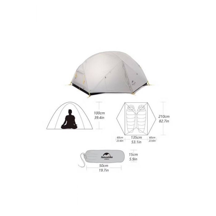 Namiot NATUREHIKE MONGAR 2 210T (NH17T007-M) / FOREST GREEN