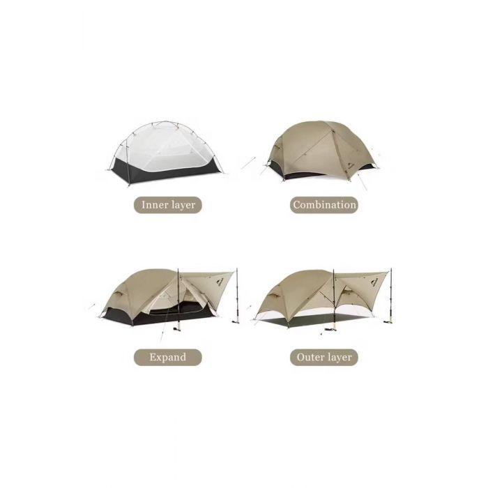 Namiot NATUREHIKE MONGAR UL 1 15D (CNK2550WS016) / MOON ROCK SAND