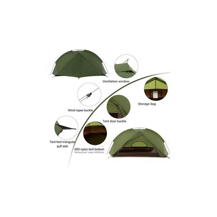 Namiot NATUREHIKE TAGAR 2 (NH17T180J) / FOREST GREEN