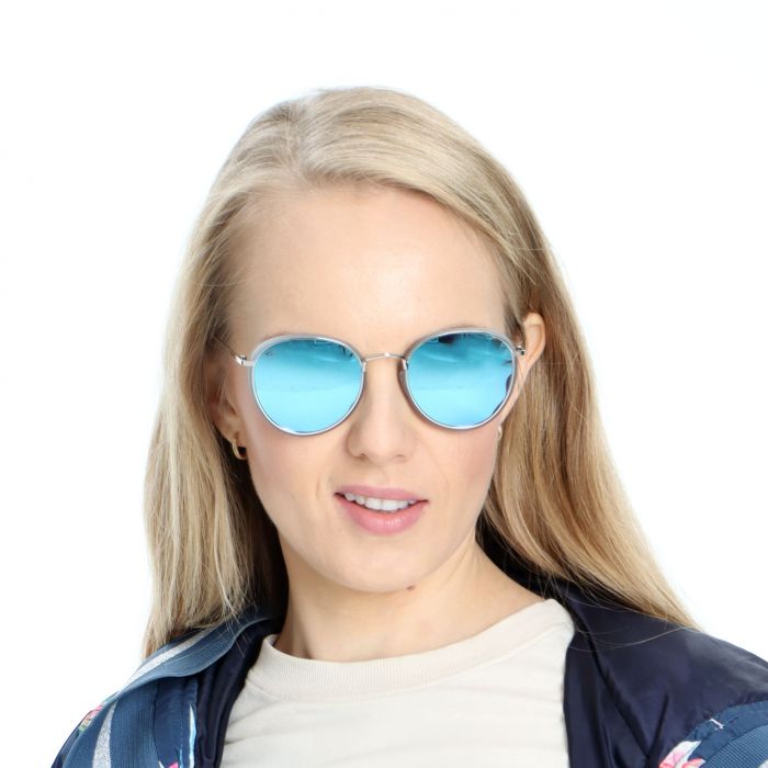 Okulary GOGGLE ELEKTRA SILVER/BLUE E735-1P