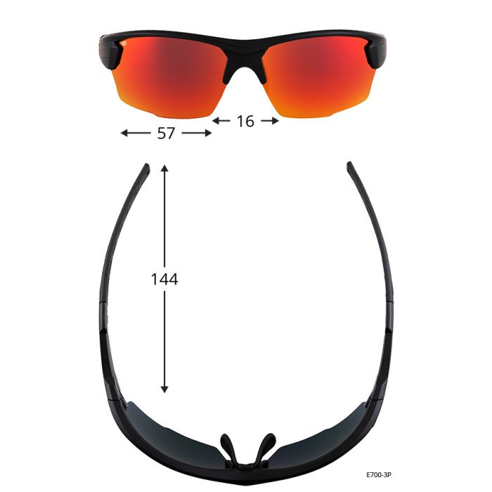 Okulary GOG HAWK / BLACK/RED (E700-3P)