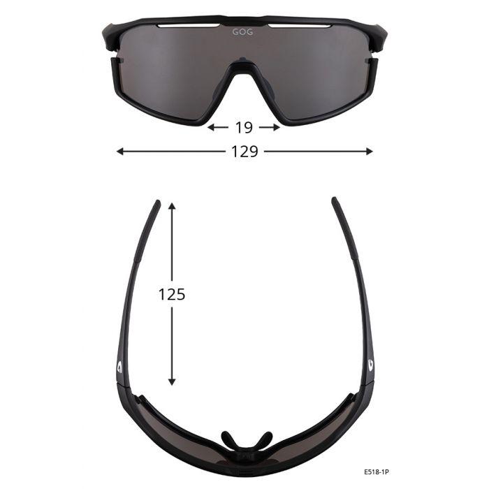 Okulary GOG VIDAR / BLACK (E518-1P)