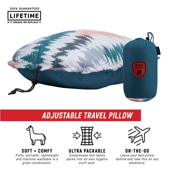 Poduszka GRAND TRUNK ADJUSTABLE TRAVEL PILLOW PEACOCK GREEN