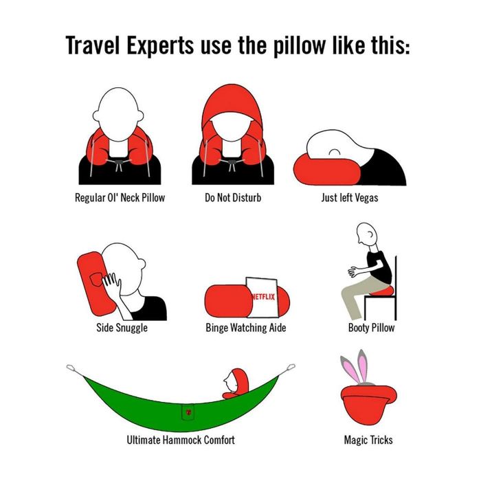 Poduszka z kapturem GRAND TRUNK HOODED TRAVEL PILLOW BLACK