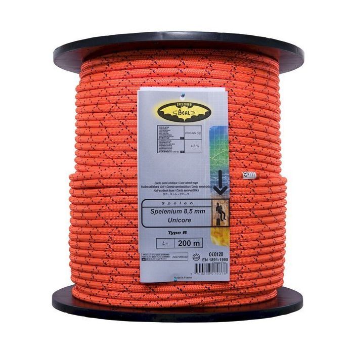 Lina półstatyczna BEAL Spelenium Unicore 8,5 mm x 200 m Orange