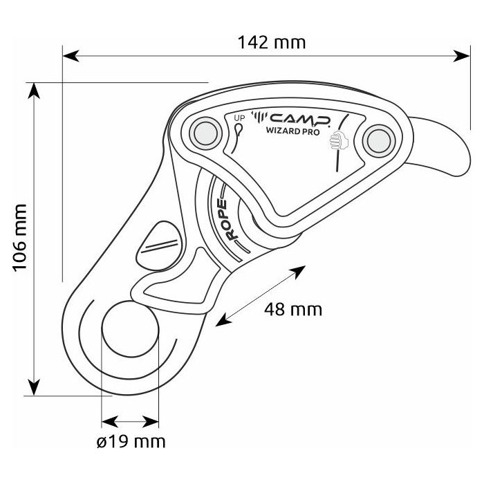 Przyrząd zjazdowy CAMP WIZARD PRO BLACK