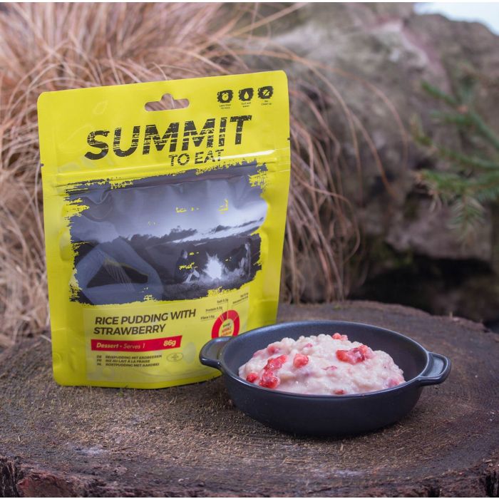 Żywność liofilizowana SUMMIT TO EAT PUDDING RYŻOWY Z TRUSKAWKAMI (WEGE, BEZGLUTENOWE) / 90g 