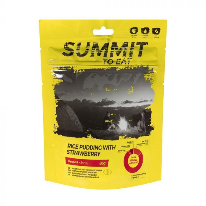 Żywność liofilizowana SUMMIT TO EAT PUDDING RYŻOWY Z TRUSKAWKAMI (WEGE, BEZGLUTENOWE) / 90g 
