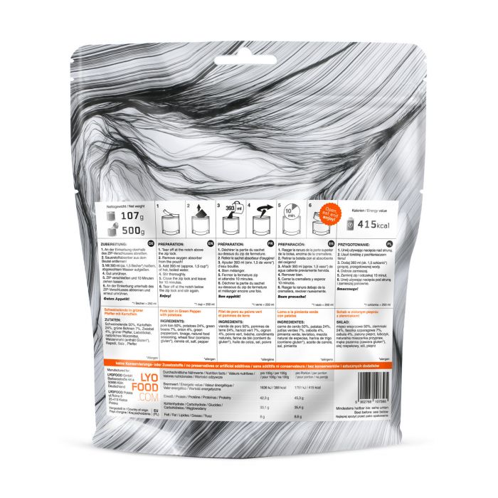 Żywność liofilizowana LYOFOOD SCHAB W ZIELONYM PIEPRZU
