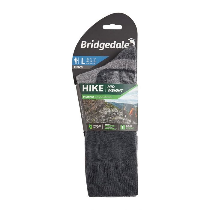 Skarpety męskie BRIDGEDALE HIKE MIDWEIGHT MERINO PERFORMANCE Skarpety męskie BRIDGEDALE HIKE MIDWEIGHT MERINO PERFORMANCE