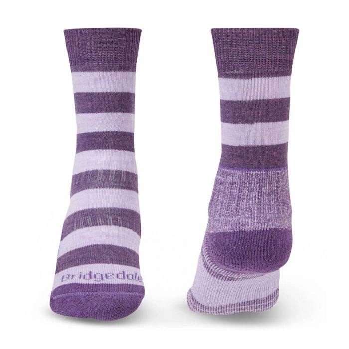 Skarpety damskie BRIDGEDALE HIKE LIGHTWEIGHT BOOT MERINO PERFORMANCE PATTERN / LILAC PURPLE