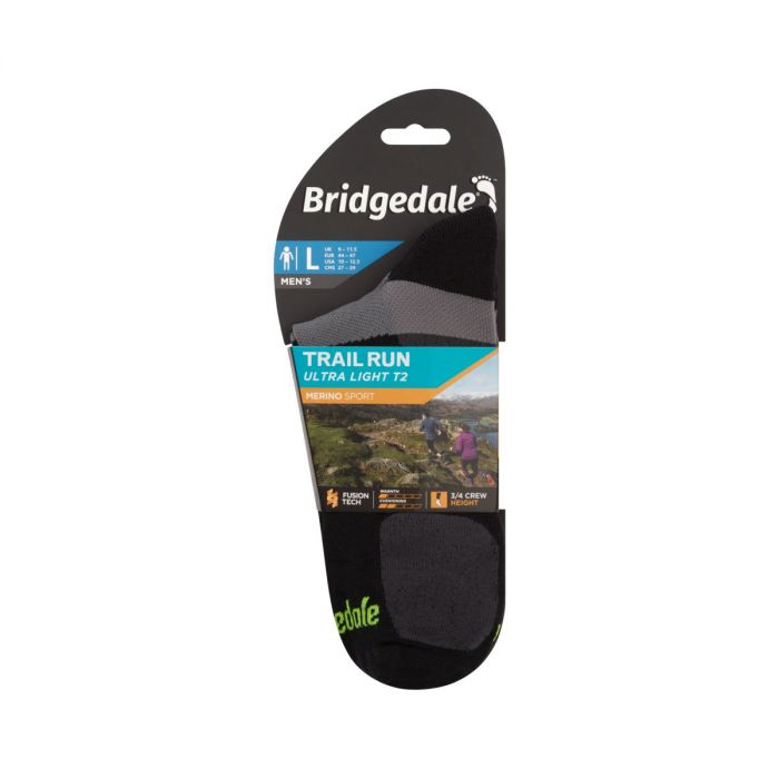 Skarpety męskie BRIDGEDALE TRAIL RUN UL T2 MERINO 3/4 CREW (710 201)