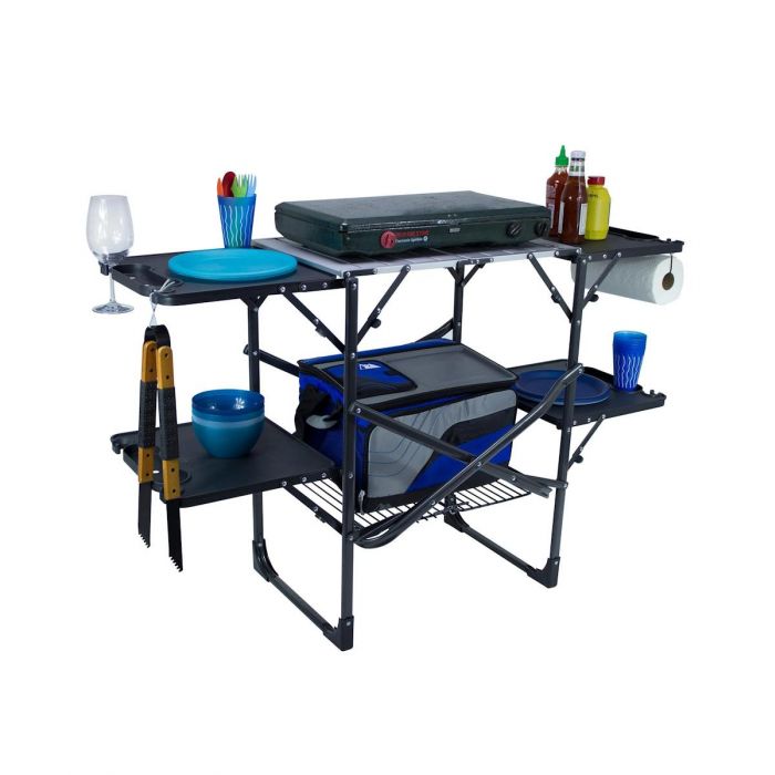 Stolik do gotowania GCI OUTDOOR SLIM-FOLD COOK STATION BLACK CHROME