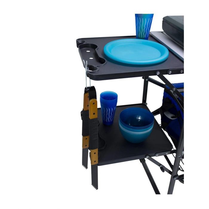 Stolik do gotowania GCI OUTDOOR SLIM-FOLD COOK STATION BLACK CHROME