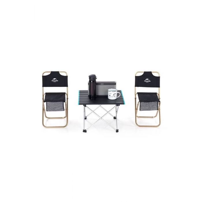 Stolik turystyczny NATUREHIKE ALUMINIUM FOLDING TABLE L FT08 (NH19Z008) / BLACK
