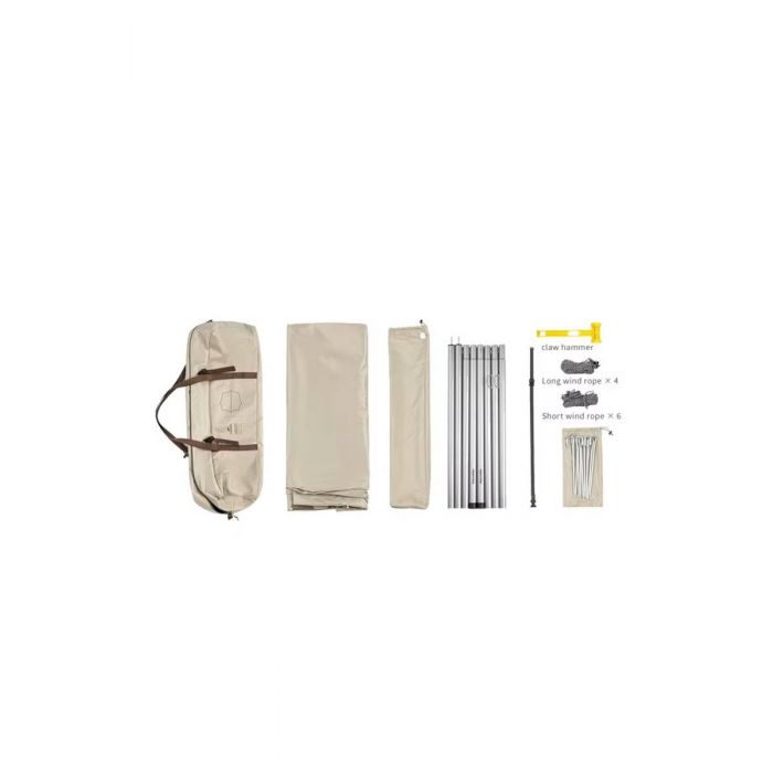Tarp NATUREHIKE SKY TI BLACK QUADRANGLE (C2350WS010) / KHAKI