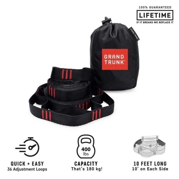 Taśmy do hamaka GRAND TRUNK TRUNK STRAPS BLACK