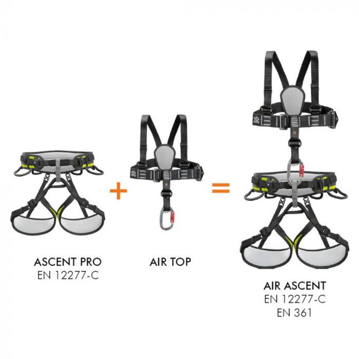 Uprząż do pracy na wysokości CLIMBING TECHNOLOGY ASCENT PRO BLACK