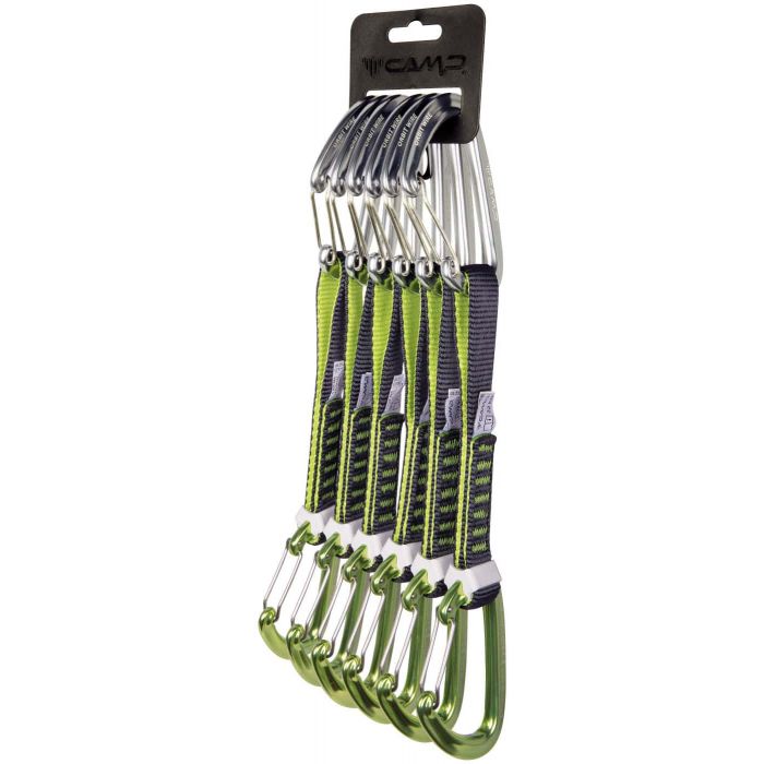 Zestaw ekspresów CAMP ORBIT WIRE KS 6 PACK 18CM GREEN